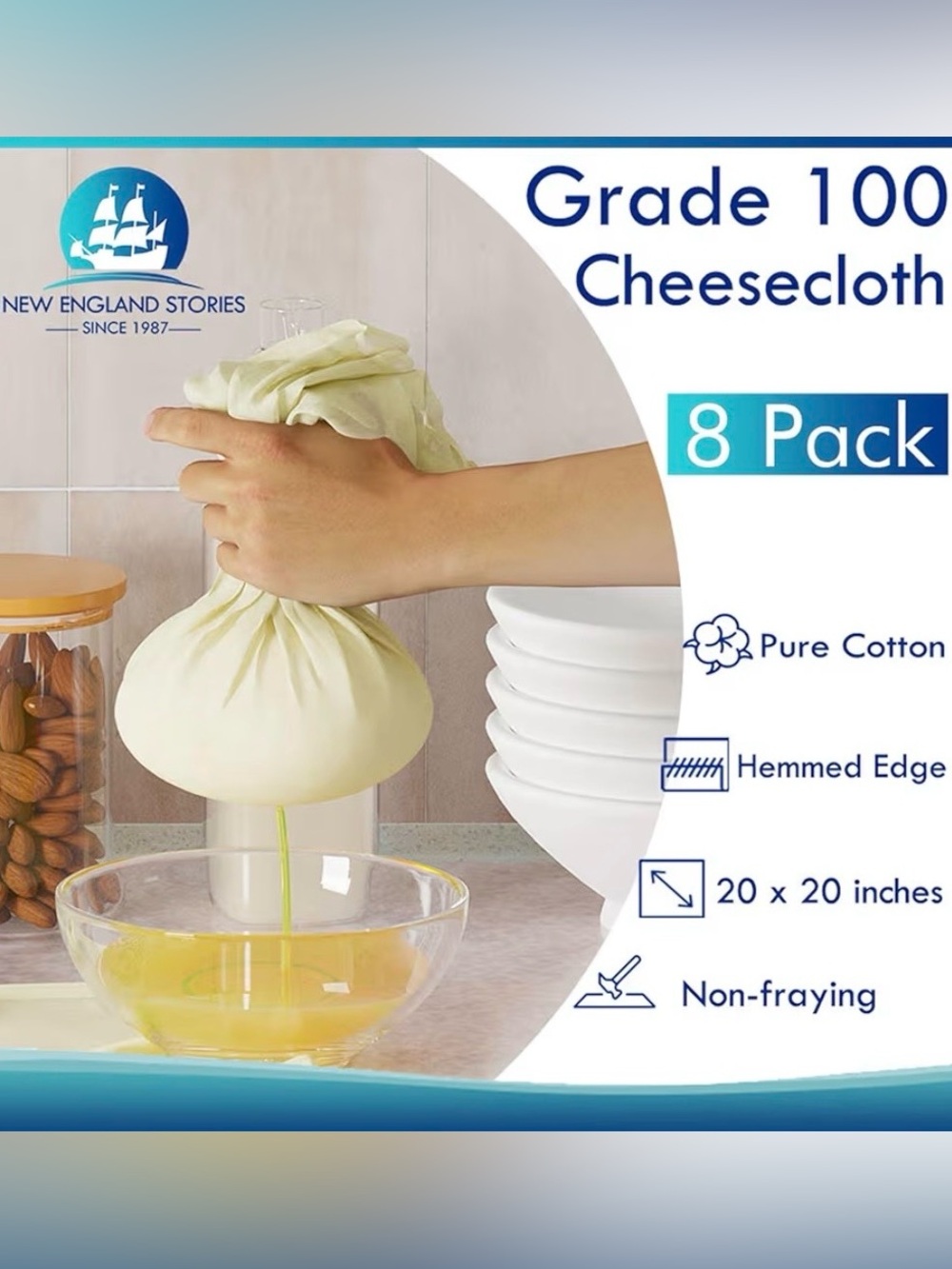 Cheesecloth Straining Bag - (8 Pack)